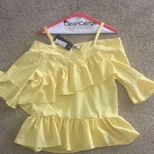 Yellow off shoulder top